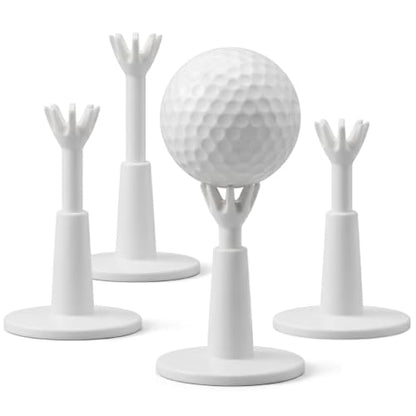 Against The Grain Adjustable Golf Tees 4 Pack (2–3.5 Inch Height) – Durable Rubber Driving Range Tees for Practice Mats – Stable Base Golf Tee Set for Indoor & Outdoor Training
