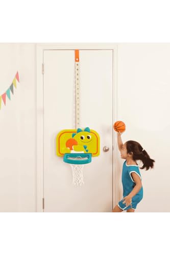 B. toys – Hanging Basketball Net – Adjustable Height – Mini Ball & Air Pump – Sports Toys & Active Play – 3+ Years– Dinosaur Dribbler - style: Basketball With Net