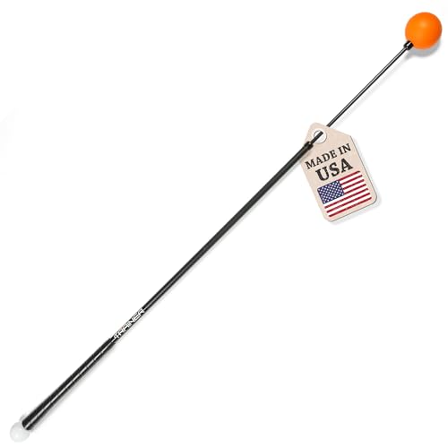 Orange Whip Golf Swing Trainer Aid Patented & Made in USA for Improved Rhythm, Flexibility, Balance, Tempo, and Strength *American Made* - style: Full-Size - 47"