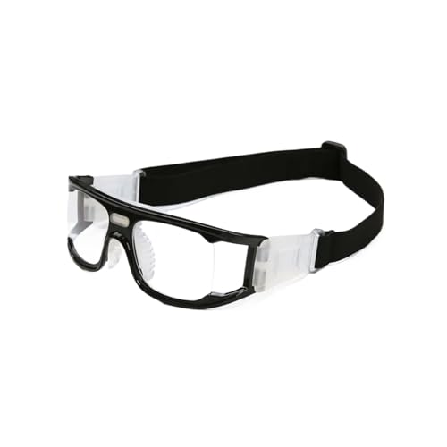 Dribbling Goggles Basketball 3PCS Men Anti-slip Sports Glasses Wider View Eyewear for Soccer Cycling - color: Black white