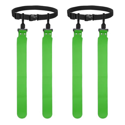 Flag Football, Adjustable Flag Football Belts with Belt and Flags Easy Tear Away - color: Emerald Green