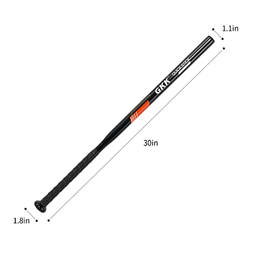 GKK Baseball Softball Bat Series Baseball Hitting Swing Trainer Aluminium Fungo Bat Batting Practice Bat for Youth Adult Kids Baseball Training Equipment - color: Baseball bats 30in/12oz black