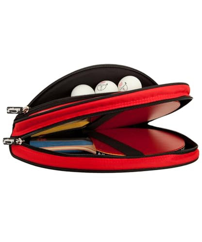 Killerspin - Ping Pong Paddle Case - Table Tennis Racket Bag - Professional Table Tennis Equipment - Durable and Drop Resistant Paddle Racket Safe Case - color: Red & Black