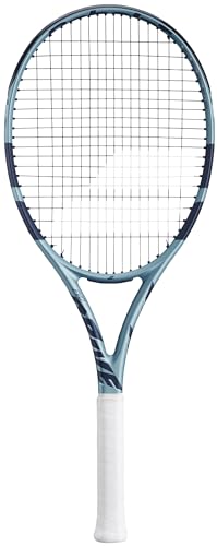 Babolat Evo Drive 2nd Gen Tennis Racquet Strung with 16g Syn Gut at Mid-Range Tension - color: White String, size: 4 1/8" Grip