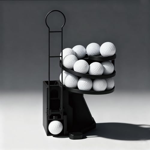 Golf Ball Dispenser, Automatic Golf Ball Tee Up Machine – Range Reload Golf Ball Dispenser & Golf Simulator Accessories, No Electricity Required for Driving Range & Home Use