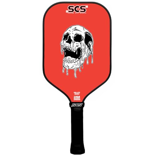 SCS Carbon Fiber Pickleball Paddle – USAPA Approved 2024 – Lightweight, Enhanced Spin, Sure-Grip Handle – Evo-Lite Series for Intermediate Players - color: Overkill