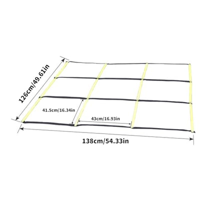 Agility Ladder for Gym Home Use, Football Basketball Reaction Training Equipment with Carry Bag Portable Agility Training Ladder - color: Yellow