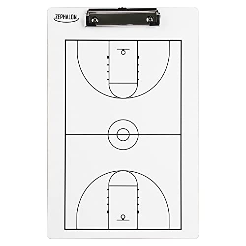 Dry Erase Basketball Clipboard for Coaches Double Sided Board, Sports Coaching (Large 14.5 x 9.5)