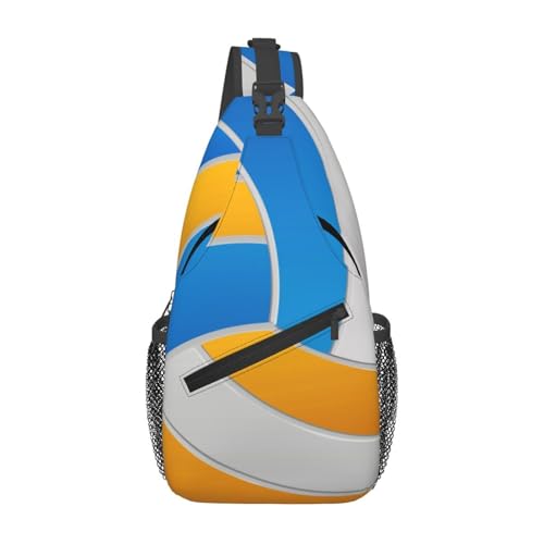 Volleyball Sling Backpack Sling Bag Crossbody Shoulder Bag Volleyball Purse Chest Bag For Men Women - color: Volleyball