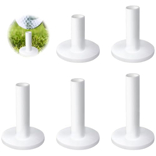 5PCS Rubber Golf Tees for Mats, Unbreakable Mixed Size Set for Driving Range & Golf Simulator, Durable Practice Tees with Secure Grip – Won’t Break or Damage Mat