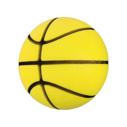 Silent Basketball, Quiet Basketball High Density Foam No Noise Sculpted Groove Bouncing Ball with Net Bag - color: Lemon Yellow, size: 7.1 Inch