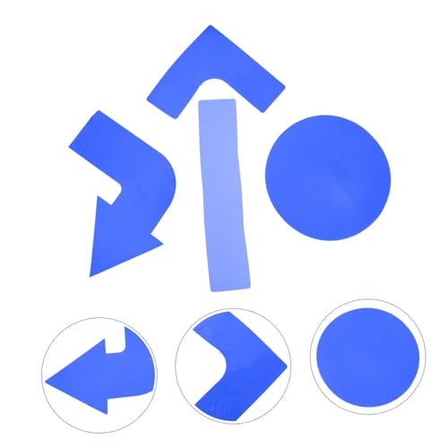 Happyyami 4Pcs Agility Training Spot Markers Outdoor Ground Marking Tools with Arrow Rounded and Right Angle Shapes for Soccer Basketball Football Drills