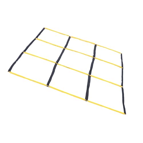Agility Ladder for Gym Home Use, Football Basketball Reaction Training Equipment with Carry Bag Portable Agility Training Ladder - color: Yellow