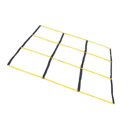 Multifunctional 9 Grids Agility Ladder for Sports Training Fitness and Footworks Drill Agility Train Enduring Adjusted Speed Training - color: Yellow