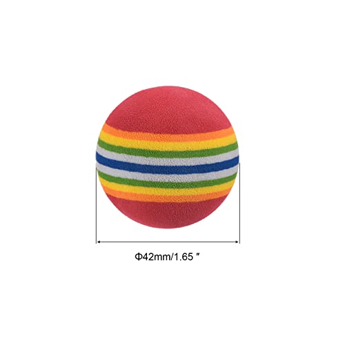 PATIKIL Golf Foam Balls, 6 Pack EVA Sponge 42mm Exercise Flight Swing Practice for Indoor Training, Rainbow