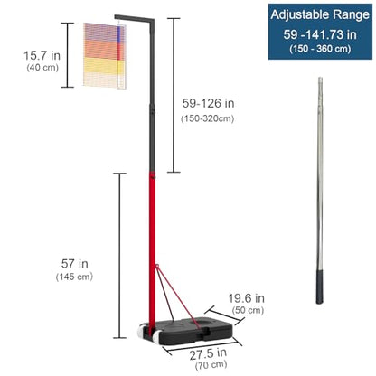 Vertical Jump Tester, Height Adjustable Vertical Jump Measurement Tool, Jump Height Trainer for Basketball and Volleyball Training (‎Jump Tester SE, 4.92 ft-11.81 ft (150-360 cm))