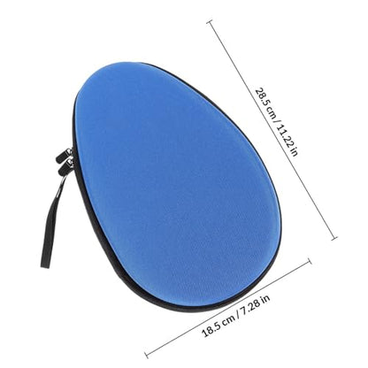 Table Tennis Paddle Case Protective Hard Eva Storage Bag Racket Organizer for Indoor Outdoor Sports with Ball Holder Blue