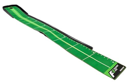 F4 Multi-Break Putting Green – Putting Mat with Slope, Auto Ball Return Track, and Alignment Guides for Indoor/Outdoor Practice, Training, and Games