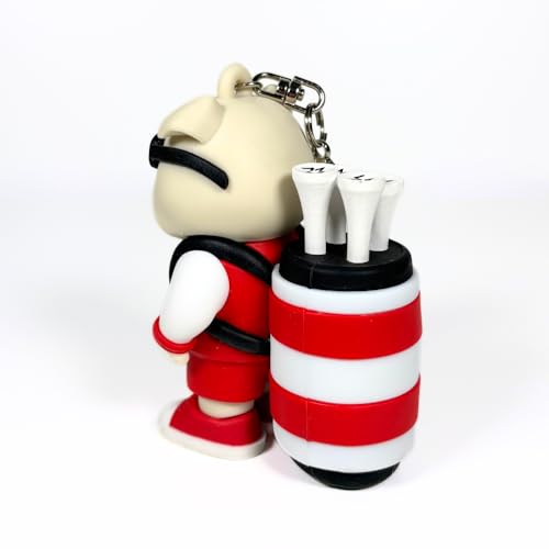 Animal Caddy Golf Tee Holder, Includes 8 Golf Tees, Fun Golf Accessory for Men & Women, Golf Gift - color: Red, style: Bulldog Caddy