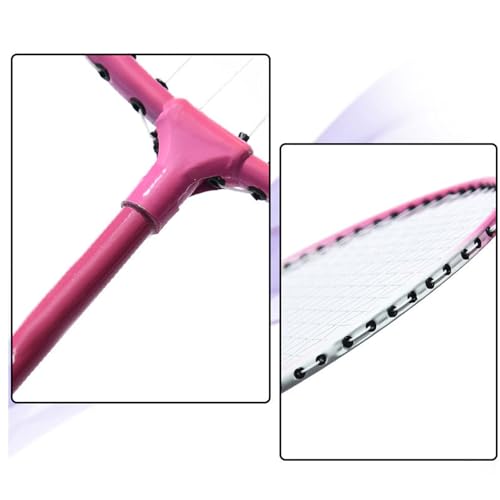 Badminton Racket | 1 Pair Professional Lightweight Playing Racquet - Outdoor Recreation Accessories, with Carrying Bag and 3 Badminton Shuttlecocks - color: Pink, Get 3 Balls + Ball Bag