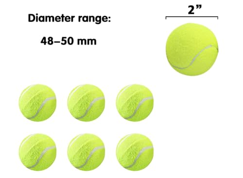 MEKAPLE 6 Pack Mini Tennis Balls for Pet Playing Fecth, 2 inch Dogs Training Tennis Balls for Small Size Dogs, Interactive Dog Playing Balls Fits 2 inch Automatic Dog Ball Launcher