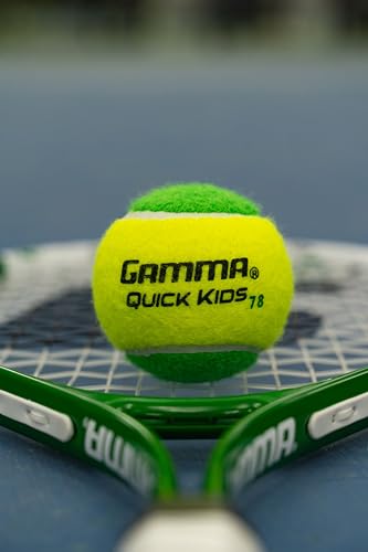 GAMMA Quick Kids Training Tennis Balls for Kids & Beginners, Low-Compression Core Reduces Speed & Bounce, Great for Tennis Practice, USTA & ITF Approved for 10 & Under Tournaments Parent - size: 12 Bag, style: Quick Kids 78