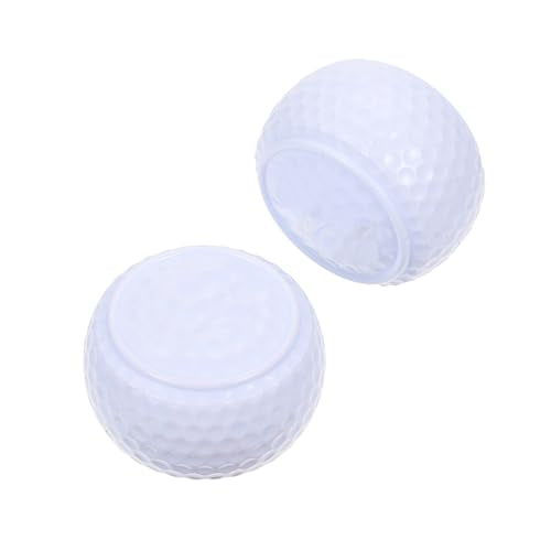 SUPVOX 2Pcs Flat Shape Golf Training Balls for Indoor Putting Practice Synthetic Rubber Golfing Accessory for Improving Putting Skills and Straight Line Control