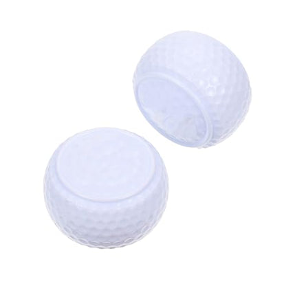 SUPVOX 2Pcs Flat Shape Golf Training Balls for Indoor Putting Practice Synthetic Rubber Golfing Accessory for Improving Putting Skills and Straight Line Control