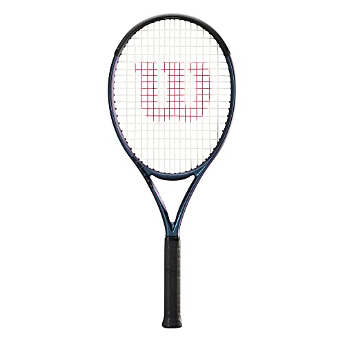 Wilson Ultra 108 V4.0 Performance Tennis Rackets, Strung with Sensation 16 Natural at Mid Range Tension - size: Grip Size 4 - 4 1/2"