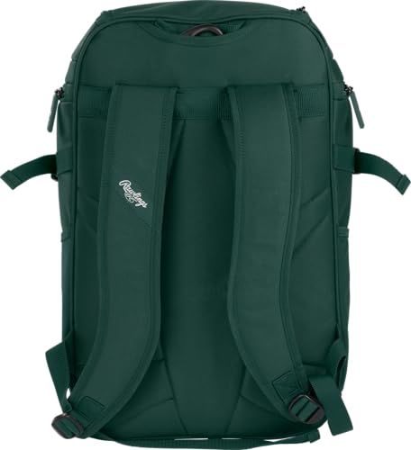 Rawlings | FRANCHISE 2.0 Player's Backpack | Baseball/Softball | Rec/Travel | Multiple Styles | Baseball/Softball - color: DARK GREEN