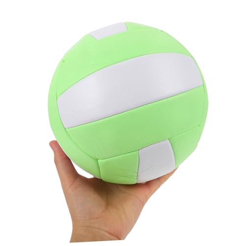 Abaodam Soft Indoor Volleyball Training Ball Durable Elastic Sports Ball for Students and Competition Stylish Macaron Green and White Design for Practice and Game