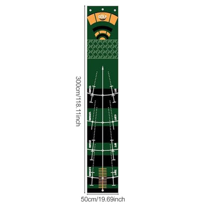 Golf Putting Mat for Indoor Practice, Premium Polyester Surface with Anti-Slip Backing, for True Roll, Works with Real & Foam Balls, Portable Home/Office Training Mat