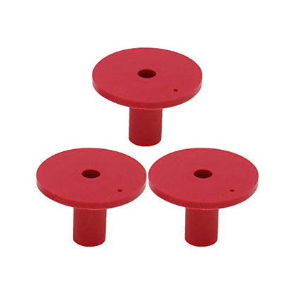 Golf Rubber Tee Holder Set for Golf Driving Range Tee Practice Tool Pack of 3 - color: Red