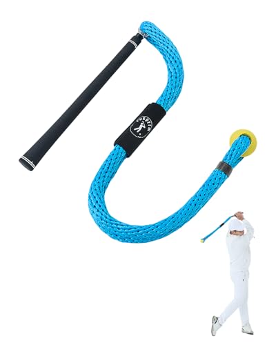 Golf Rope Swing Trainer, Professional Golf Swing Rope Training Aid to Improve Speed, Tempo, Rhythm, Flexibility and Strength, Golf Warm-Up Practice Equipment for Golfers of All Levels - color: Blue-B