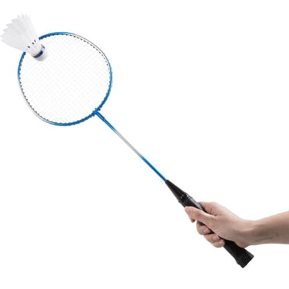 Badminton Set - Backyard Games Include 4 Badminton Rackets, 3 Birdies, Regulation-Size Net with Pole Stakes and Carry Bag - Outdoor Sports by Hey Play