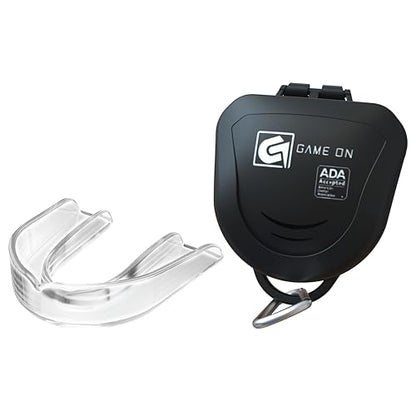 Game On Mouthguards - Only ADA Accepted Strapless Sports Mouth Guard for Football, Basketball, Lacrosse, Hockey - Superior Protection, Comfortable Fit (Braces Mouthguard)