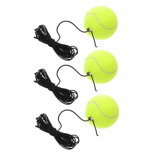 3 Pcs Tennis Trainer Rebound Ball with String for Solo Practice Lightweight Training Tennis Trainer Rebound Ball Indoor Train Device for Beginners and Adults