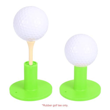 PATIKIL Rubber Golf Tees, Golf Rubber Tee Indoor Outdoor Practice Ball Holder for Driving Range Turf Mats - color: Green