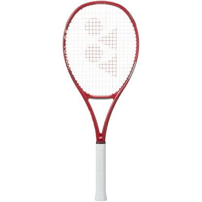 YONEX VCORE 95 Tennis Racquet for Advanced Players | Responsive Spin Racquet with Large Sweet Spot, 16x20 String Pattern & 95in Head | Aerodynamic Spin & Powerful Snapback, Ruby Red, Grip 3 (4 3/8") - size: Grip 3 (4 3/8")