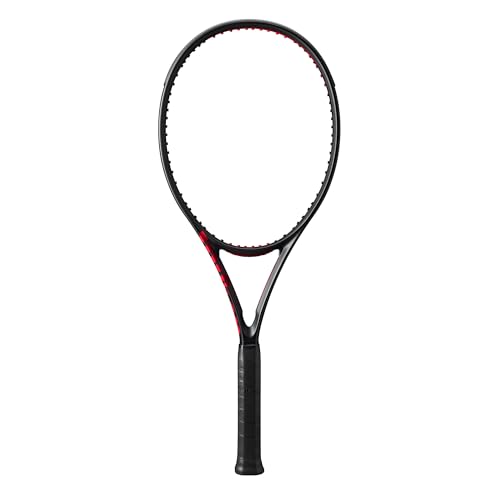 Wilson Clash 100 V3 Strung Adult Performance Tennis Racket - Grip Size 3-4 3/8", Strung with Sensation 16 Natural at Mid Range Tension - size: Grip Size 3 - 4 3/8"