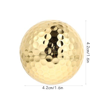 Practice Golf Balls Training Aids Double-Layer Gold Golfing Practice Ball for Indoor and Outdoor Putting Game Training