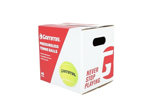GAMMA Sports Pressureless Tennis Balls Box - Ideal for Practice, Teaching, and Training with High-Visbility Felt - Indoor and Outdoor Court Play - 48 and 75 Pack Sizes - style: Box of 48