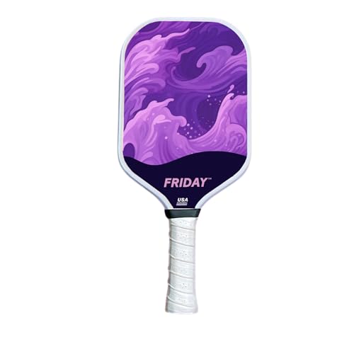Lightweight Friday Pickleball Paddle, 14mm Thickness, USA Pickleball Approved, Durable Carbon Fiber, Thermoformed Unibody Design, Honeycomb Core - color: Lavender Haze