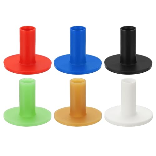 Rubber Golf Practice Tee, Rubber Driving Tee-Fitting for (Indoor/Outdoor/Golf Hitting Mats/Courses/Backyards/Lawns) - color: 6 Colors, size: 1.7 Inch