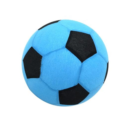 Inflatable Soft Football, Simulation Soccer Ball, 9.84 Inches Beach Toy with Leakproof, Elastic PVC Spheres, Indoor Play Toy with Bounce Design, Blow Up Football for Outdoor Use - color: Velvet Blue