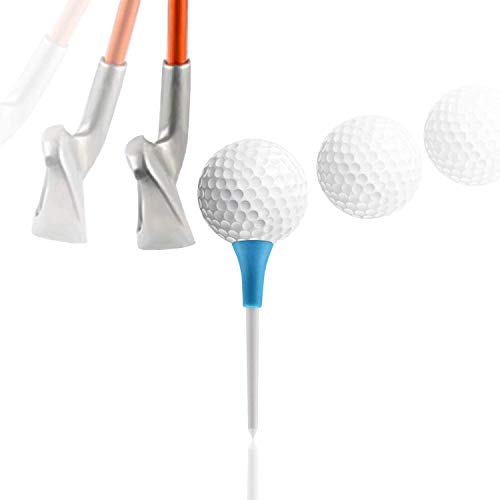 Crestgolf Rubber Cushion Top Plastic Golf Tees Mixed Colors Pack of 50pcs - size: 2-3/4"