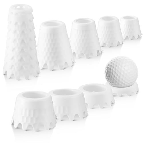 8 Pack ‌Simulator Golf Tees, TPU Unbreakable Material, Height from 1/4" to 2", Suitable for Indoor, Outdoor, Winter, Golf Mats, Turf and Driving Range - color: White