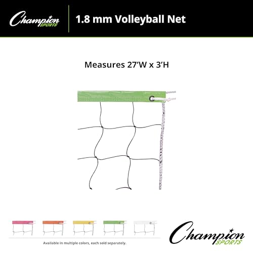 Champion SportsVolleyball Nets - color: Neon Green, size: 32 x 3-Feet