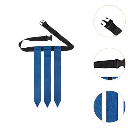 2Pcs Flag Football Belts Flag Football Set with Flags Rugby Waist Flag for Football - color: Blue