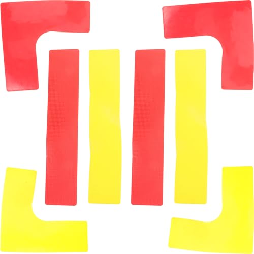 Toyvian 8pcs Sports Court Carpet Markers Set with Red and Marking Pads for Tennis and Basketball Training, Agility and Activity Walker Equipment for Outdoor and Indoor Field Marking